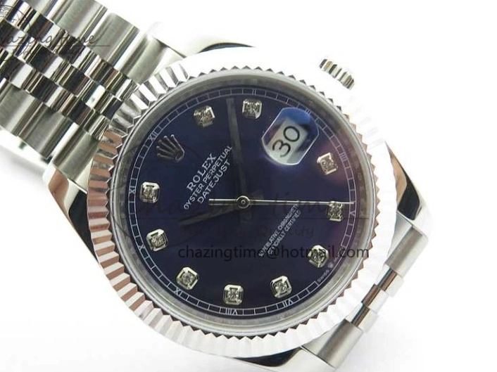 1225 EasyCare DateJust 41mm 126334 SS BP Maker 1:1 Best Edition New Version Blue Crystal Dial on Jubilee Bracelet 3022